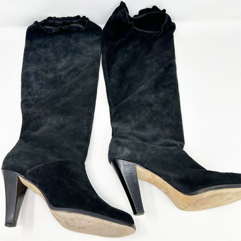 Michael Michael Kors Women's Black Suede Knee-High Stiletto Boots Size 9M